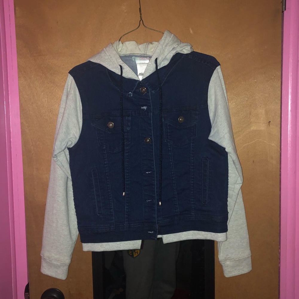 Jean Jacket with built in hoodie